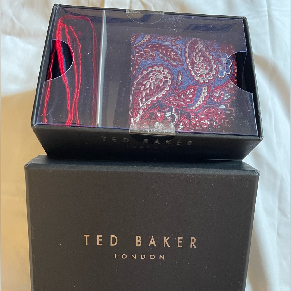 NEW With Tags Set of Ted Baker Tie and Handkerchief